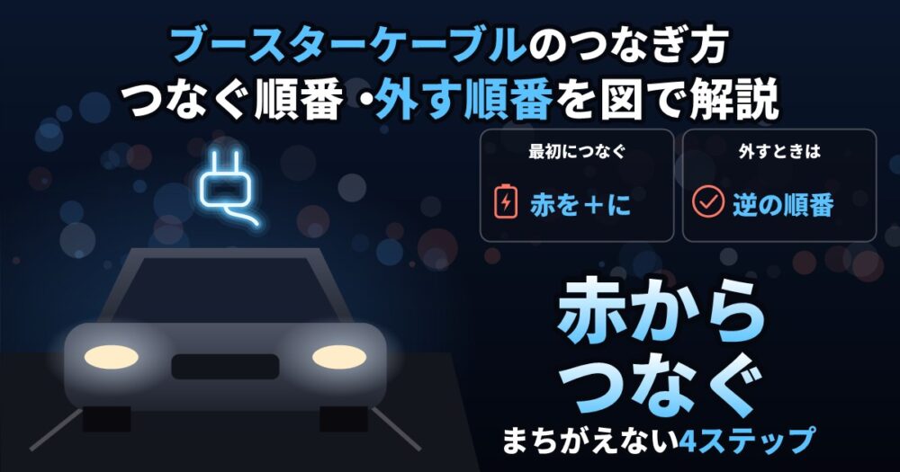 ブースターケーブルのつなぎ方と順番